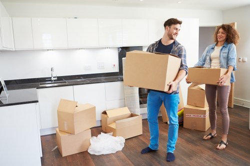 Professional movers assisting with relocation