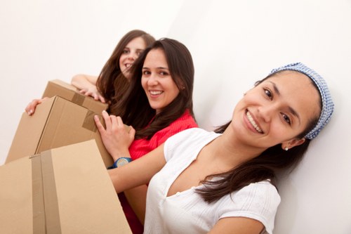 Experienced movers handling household items with care