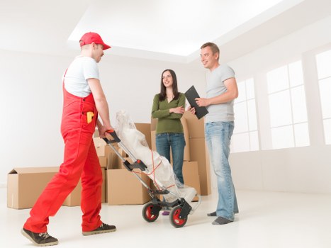 Efficiently packed boxes organized in a Kingston storage unit