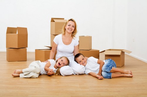 Items packed for storage during a move or property change